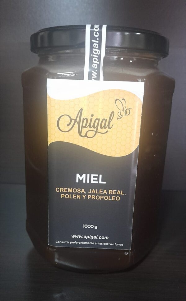 Miel con jalea real, pólen y propóleo 1 kg