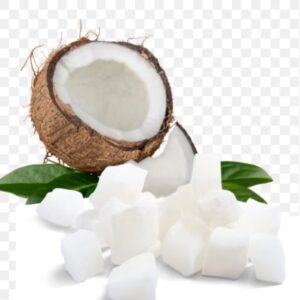 Coco deshidratado en dados